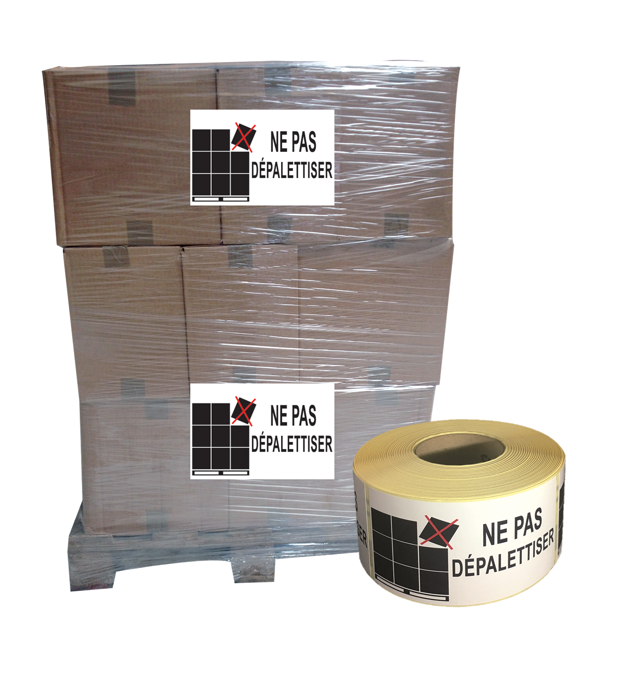 étiquettes ne pas dépalettiser