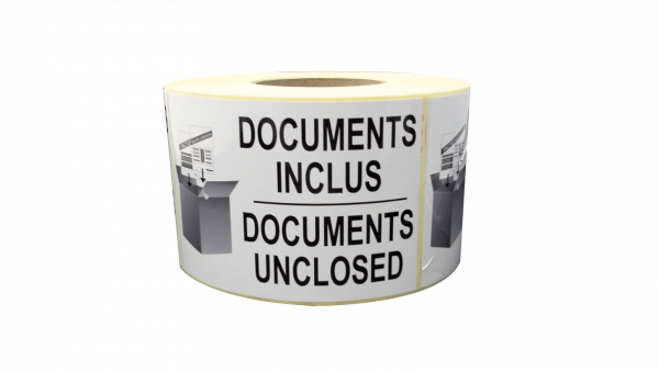 Étiquettes documents inclus documents inclosed