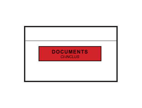 Pochettes adhésives porte-documents 228x120 mm