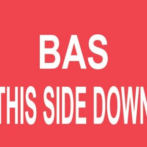 Étiquettes bas - this side down